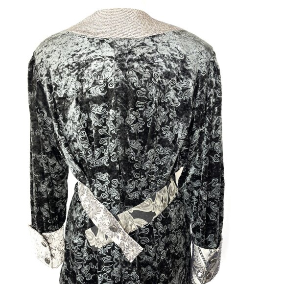 Donna Jessica Art To Wear Gray Velvet Lagenlook Victorian Style Jacket 90’s Vint - Picture 7 of 15